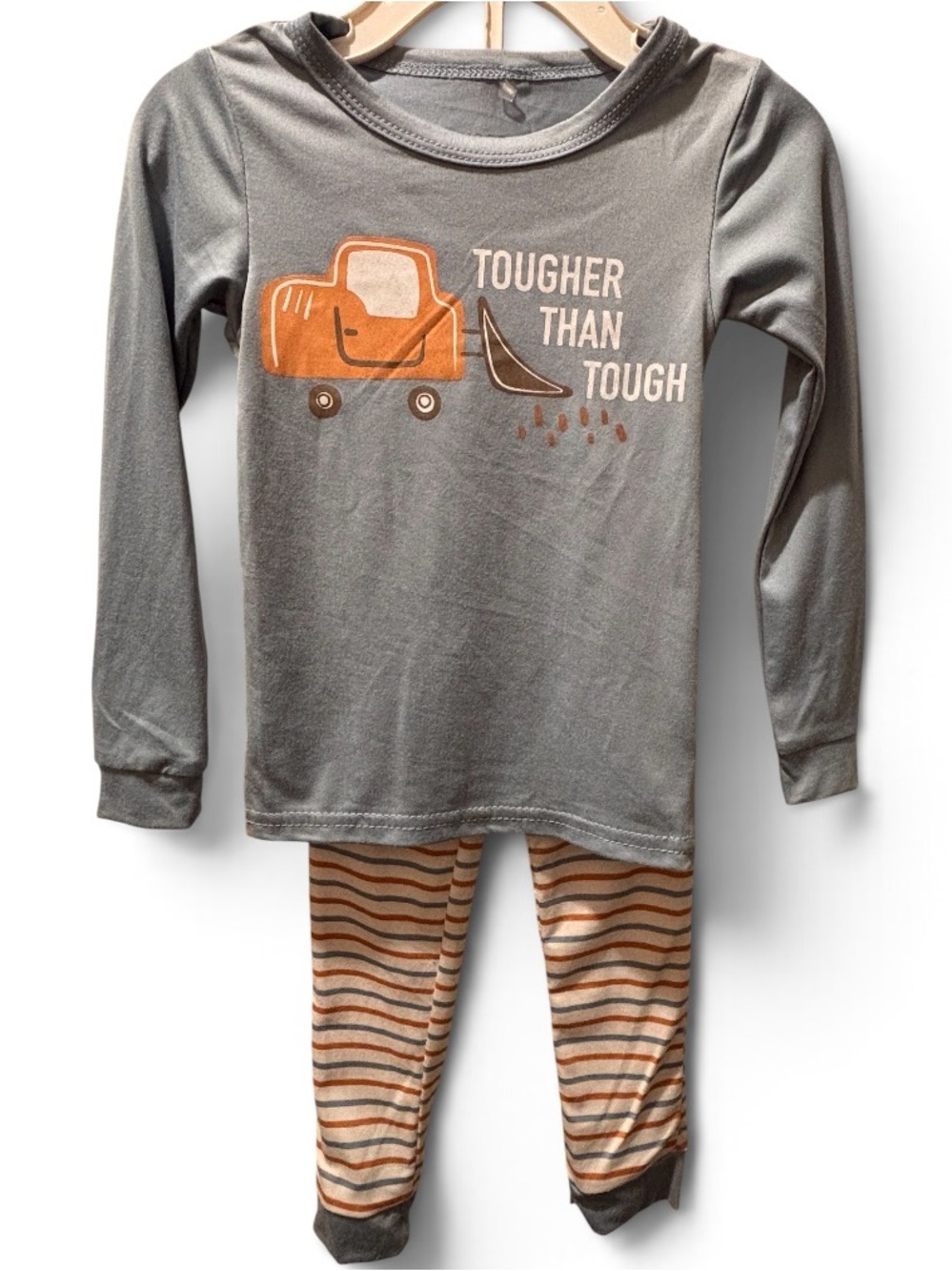 🎉 (2T) Rugged Bear Toddler Boys Construction Excavator Pajama Set